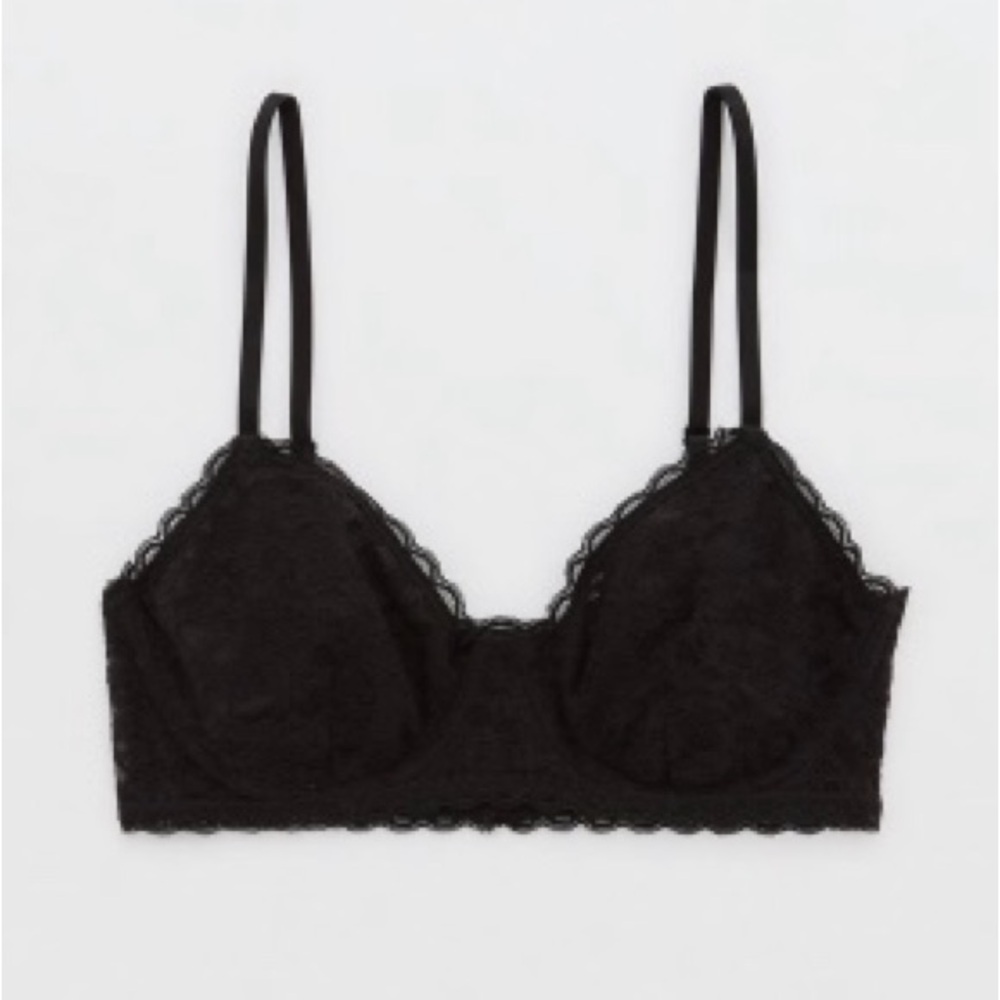 Aerie black lace bralette XS